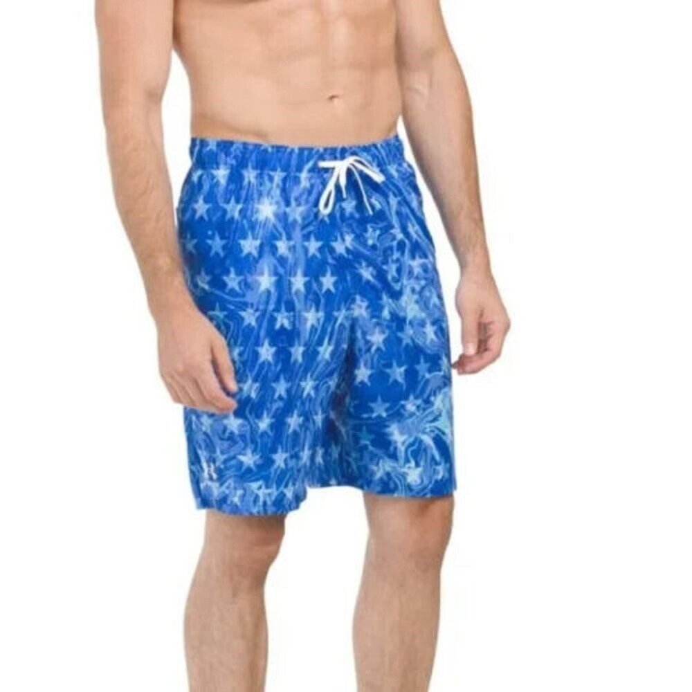 UNDER ARMOUR New Men's UA Liquid Stars Volley Swim Shorts 9 in Blue SIZE M